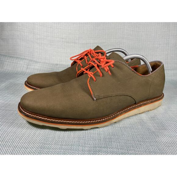 Polo Ralph Lauren Men\'s Wilber Oxford Shoe Men’s sz 12 12D Dark Green/Orange main image 10